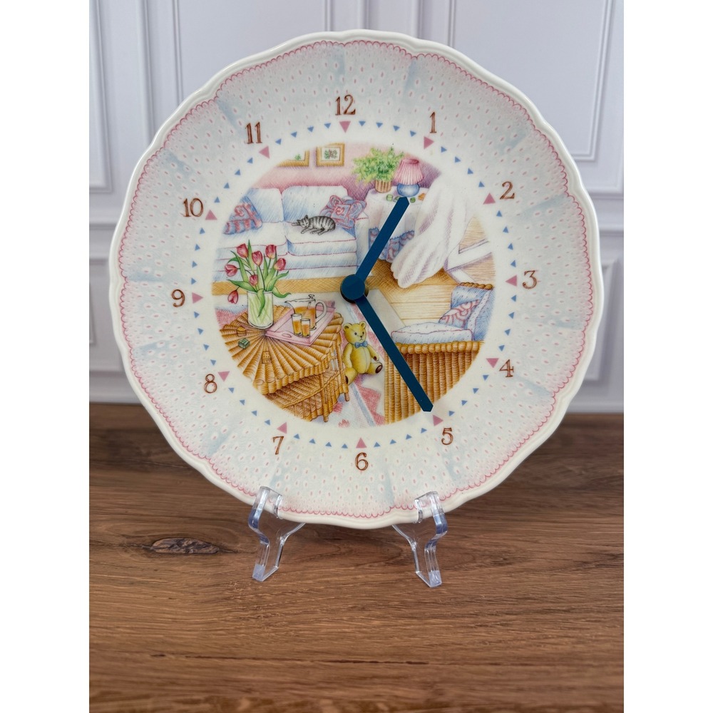 VTG‎ 1988 Royal Doulton "The Brinkworths at Home" 8 3/8" Plate Clock